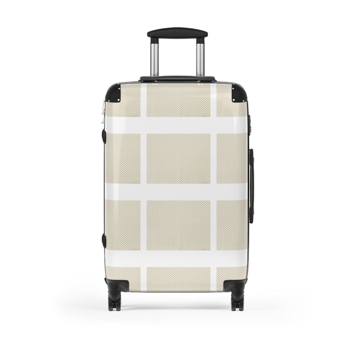 Cream 4-Wheel Suitcase