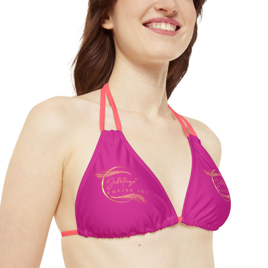 Pink Triangle Bikini Top