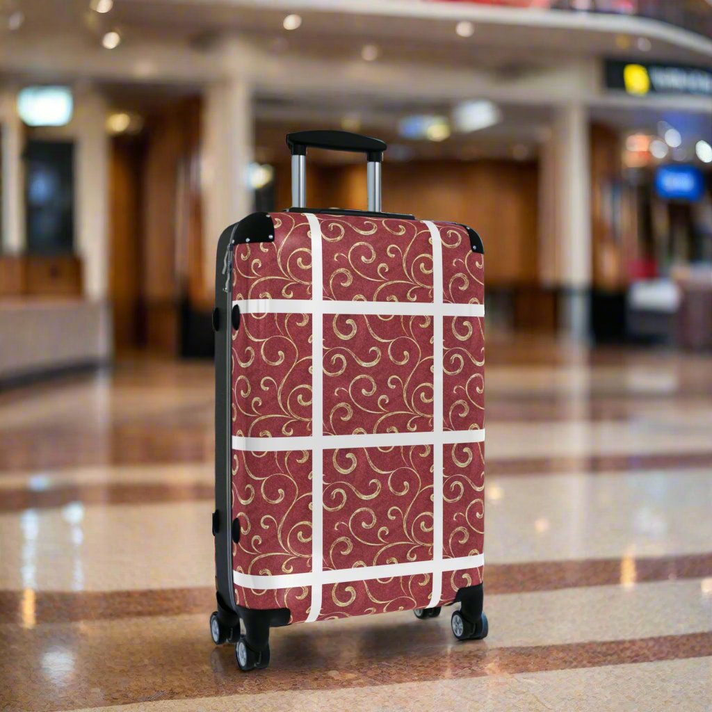 Burgundy 4- Wheel Suitcase